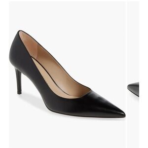 Stuart Weitzman Power 7.5 Pointed Toe Pumps 9.5 Black BNWT Leather Heels